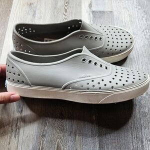 Native Shoes Miller Style Slip-On Sneakers Men's 8 women's 10 Gray